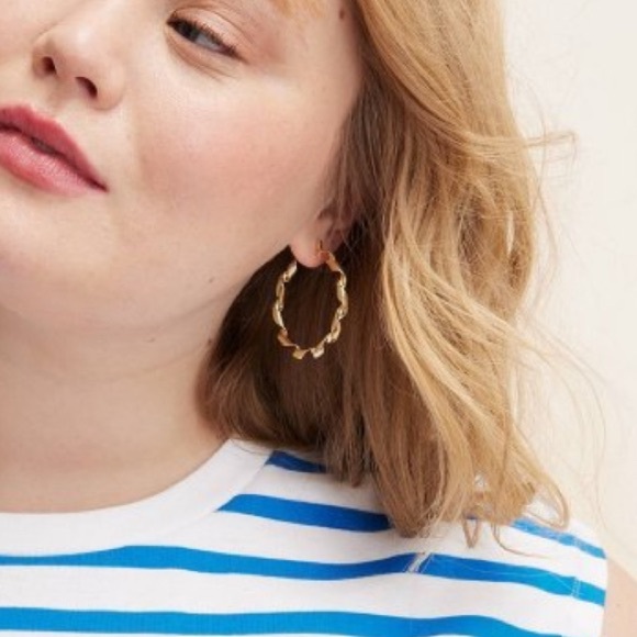 Kate Spade Chic Gold Twist Hoop Earrings - Picture 7 of 11